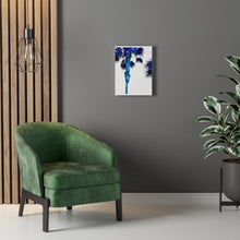 Palm Trees TV Blue Stretched Canvas