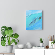 Surfer Light blue Stretched Canvas Giclee