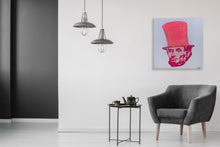 "Abe" By Jill Keller, Acrylic and Glitter on Gallery Wrapped Canvas 