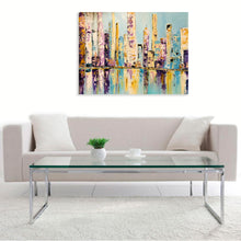 "Big Blue City" By Lori Burke, Acrylic on Canvas