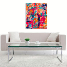“Tequila Sunrise” By Rachel Camilleri, Acrylic and Spray Paint on Canvas  