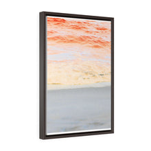 Ocean Water Red Beach Vertical Framed Premium Gallery Wrap Canvas