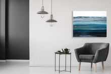 "Layers of Water Blue" By Sallie Otenasek, Acrylic on Wood