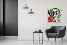 “Green Zebra” By  Luigi Mastrangelo, Acrylic on Canvas