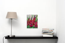“Snapdragons” By Monica List, Acrylic on Wood Cradled Panel