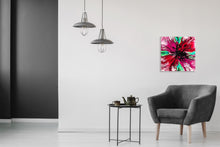 “Red Blossom” By Farah Singer, Acrylic and Resin on Canvas