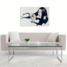 "Geisha and Her Baby Kabuki" By Nyx Sanguino, , Acrylic and Oil on Canvas