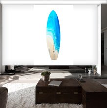 "Surf" By Anna Sweet, Resin Painting on Fiberglassed Surfboard