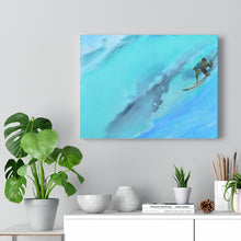 Surfer Light blue Stretched Canvas Giclee