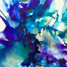 " Indigo" by Carol Carpenter, Ink on Canvas,