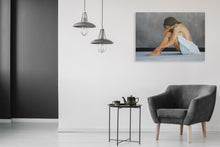 "Woman With White Cloth" By Hernan Riviera, Oil on Canvas