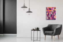 "Sunset in the City”  By Maja Maglajic, Acrylic and Oil Pastel on Canvas
