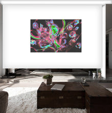 “Neon Glazed Iris” by Irina Vladau, Digital Art and Original Print on Canvas