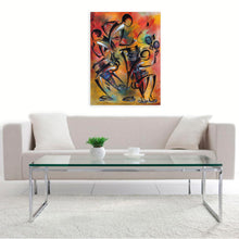 “Mdundiko Instrumental Series”  By Abu Mwenye, Acrylic on Canvas