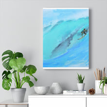 Surfer Light blue Stretched Canvas Giclee