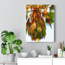 Palm Trees Beach Stretched Canvas