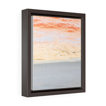 Ocean Water Red Beach Vertical Framed Premium Gallery Wrap Canvas