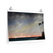 Premium Matte horizontal poster of a painting of Laguna Beach
