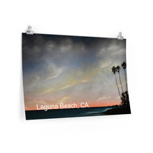 Premium Matte horizontal poster of a painting of Laguna Beach