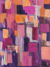 "Sunset in the City”  By Maja Maglajic, Acrylic and Oil Pastel on Canvas