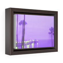 Palm Trees Pier Horizontal Framed Premium Gallery Wrap Canvas