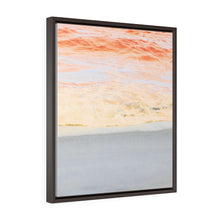 Ocean Water Red Beach Vertical Framed Premium Gallery Wrap Canvas