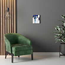 Palm Trees TV Blue Stretched Canvas