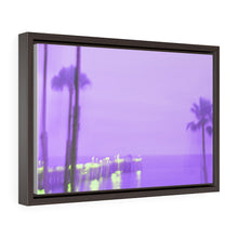 Palm Trees Pier Horizontal Framed Premium Gallery Wrap Canvas