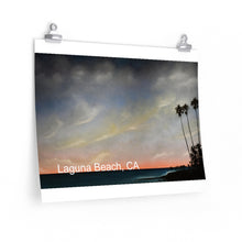 Premium Matte horizontal poster of a painting of Laguna Beach