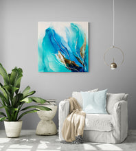 "Local" by Christina Akerson, Alcohol Ink on Canvas