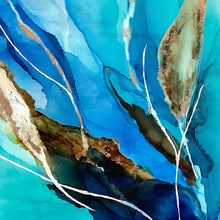 "Local" by Christina Akerson, Alcohol Ink on Canvas