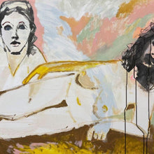 "Edie and Thea" by Amanda Saint Claire, Mixed Media on Canvas