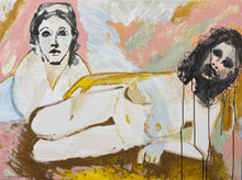"Edie and Thea" by Amanda Saint Claire, Mixed Media on Canvas
