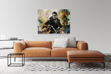 "Gonna be a Legend" by Asma Kocjan, Mixed Acrylic-collage, Epoxy on Canvas