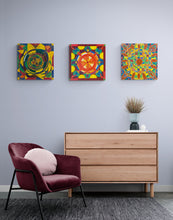 " Celebration Series No 1 " Triptych by Adèle Franklin, Mixed media on Canvas
