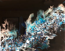 "Black Sand" By Debbie Mason, Mixed Media on Cradled Hardwood Panel