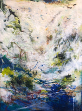 "Fallen Leaf Lake" by Elizabeth Brandstater, Encaustic on Wood