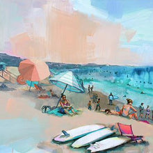 "Peachy Doheny" by Kristine Brookshire, Acrylic and Watercolor on Canvas