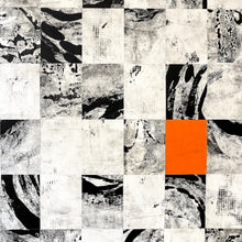 "Torrent" by Carla Cohen, Mixed Media on Wood Panel