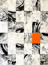 "Torrent" by Carla Cohen, Mixed Media on Wood Panel
