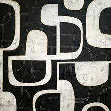 "Locked In" by Carla Cohen, Mixed Media on Wood Panel