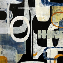 "Give and Take" by Carla Cohen, Mixed Media on Wood Panel