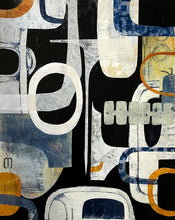"Give and Take" by Carla Cohen, Mixed Media on Wood Panel