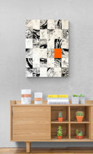 "Torrent" by Carla Cohen, Mixed Media on Wood Panel