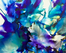 " Indigo" by Carol Carpenter, Ink on Canvas,