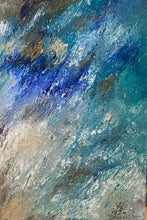 "Blue Meteors" by Camilla Rahaman-MacDonald, Acrylic on Stretched Canvas