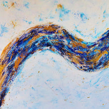 "Nothing Is Impossible For You" by ChanMi Jung Pyles, Acrylic with Genuine Gold Leaf on Canvas
