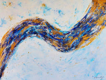"Nothing Is Impossible For You" by ChanMi Jung Pyles, Acrylic with Genuine Gold Leaf on Canvas