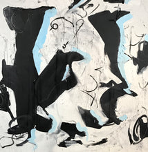 "Black and Blue" by Charlie Patton, Mixed Media on Canvas