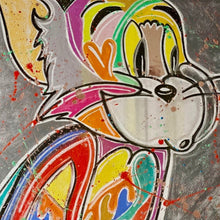 "Love" by Daniel Morales, Pastels and Spray Paint on Canvas